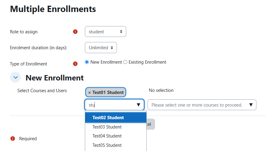 Multiple Enrollments
